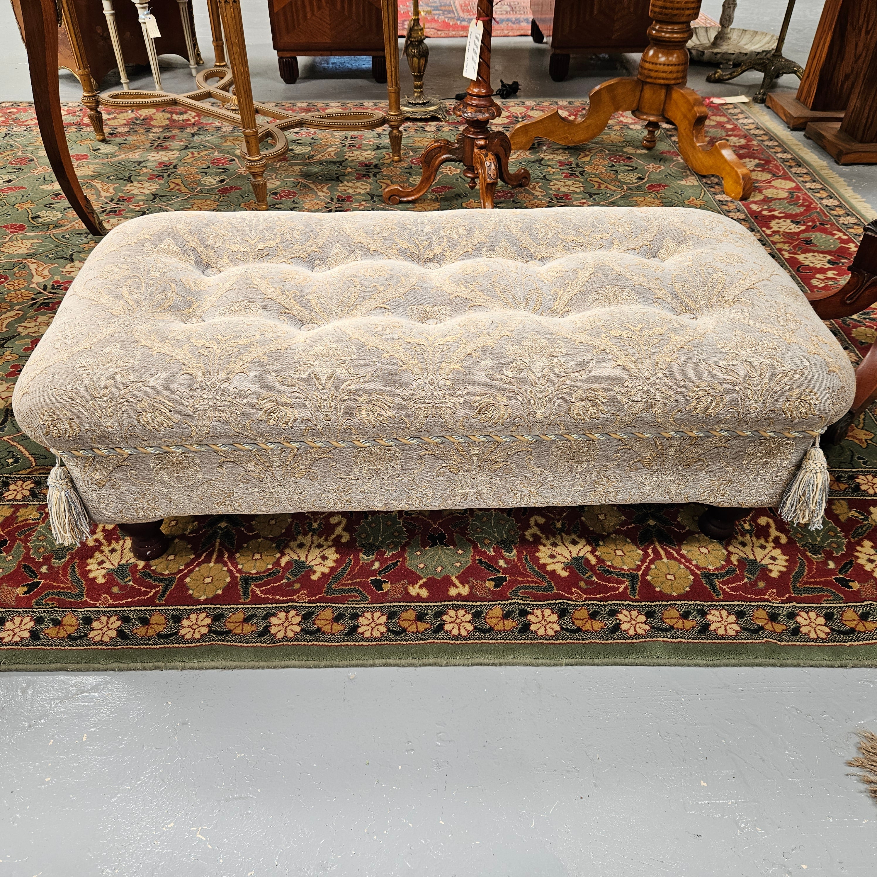Large Vintage Upholstered Ottoman | Antique & Vintage | Moonee Ponds Antiques | Australia Wide Delivery