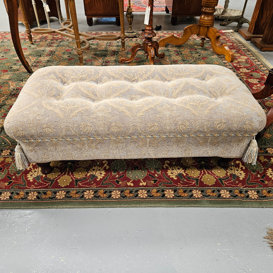 Large Vintage Upholstered Ottoman