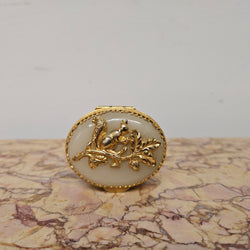 Vintage Brass & Quartz Stone Trinket Box | Antique & Vintage | Moonee Ponds Antiques | Australia Wide Delivery
