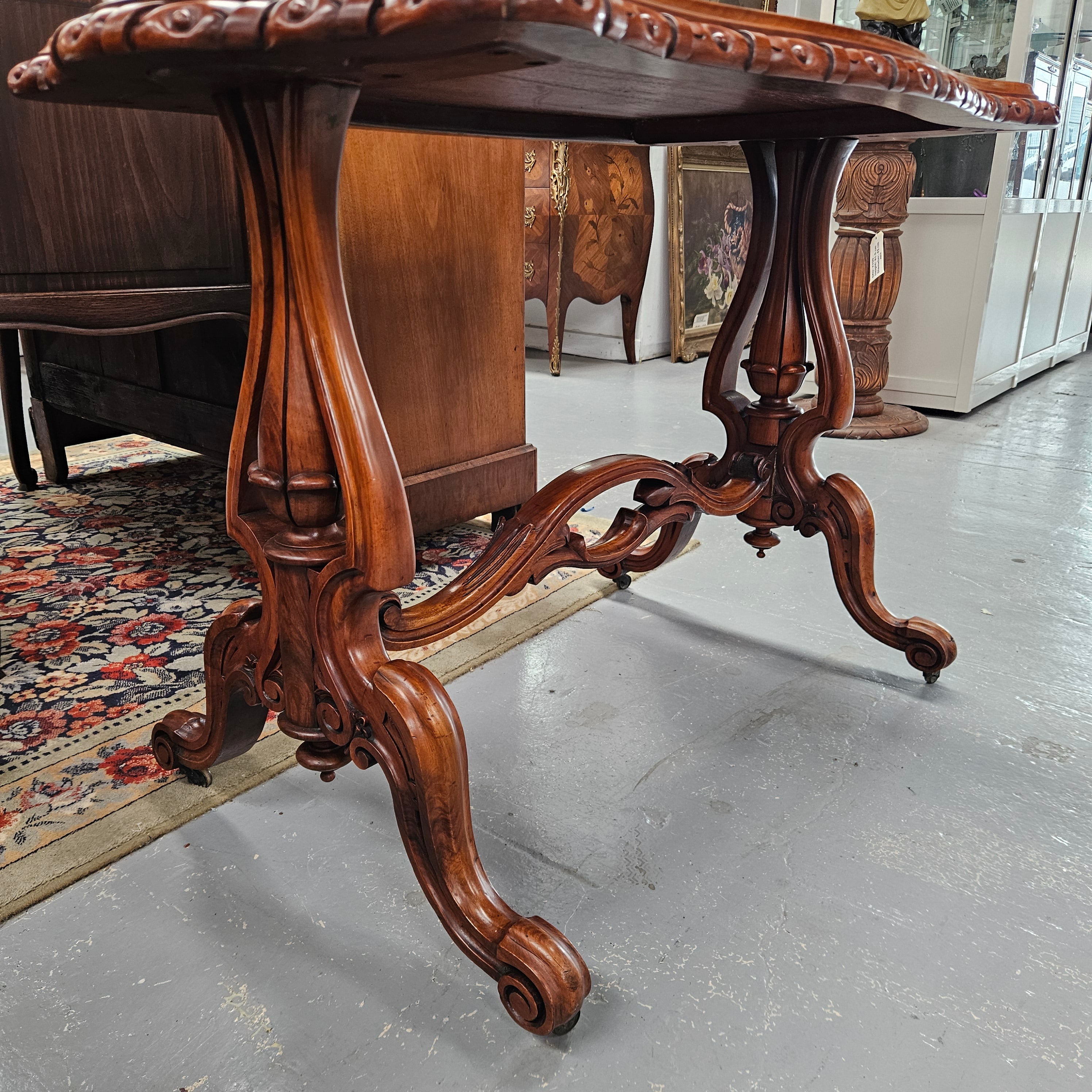 Stunning Victorian Figured Walnut Occasional/Side Table Circ 1860's | Antique & Vintage | Moonee Ponds Antiques | Australia Wide Delivery