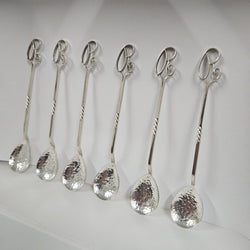 Set of 6 Sargison's (Hobart, Tasmania) Australian Arts & Crafts Sterling Silver Coffee Spoons | Antique & Vintage | Moonee Ponds Antiques | Australia Wide Delivery
