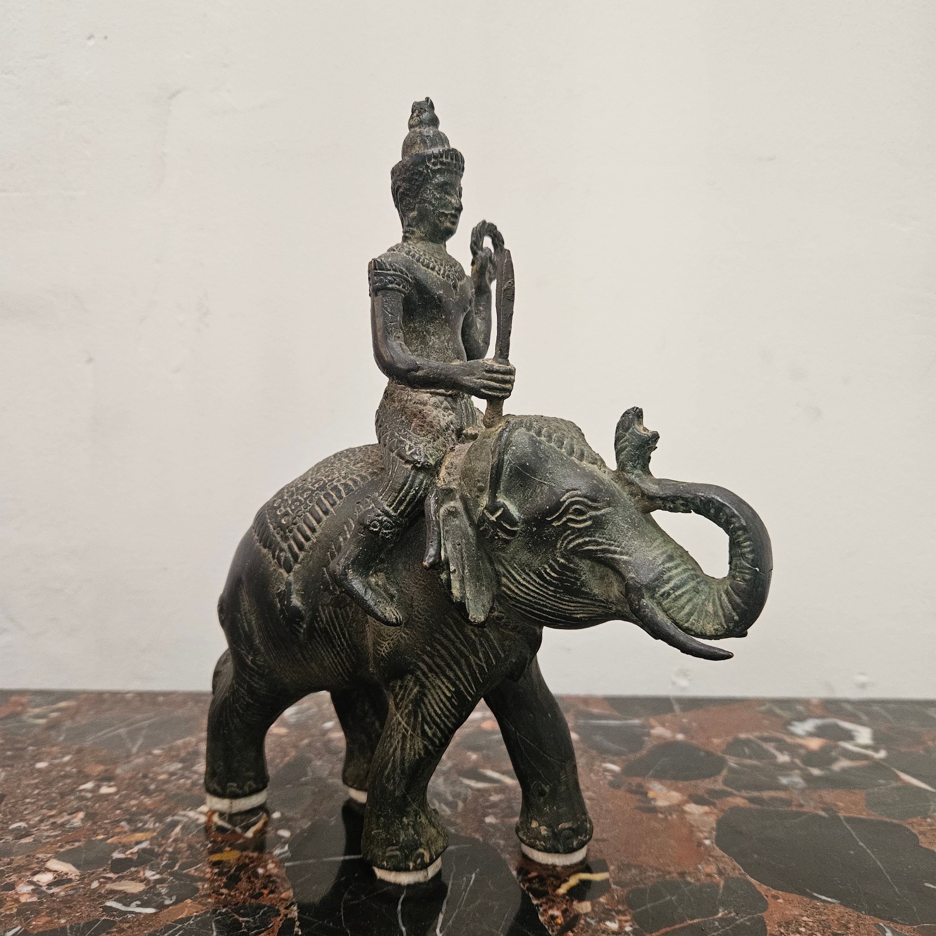 Vintage Bronze God on Elephant | Antique & Vintage | Moonee Ponds Antiques | Australia Wide