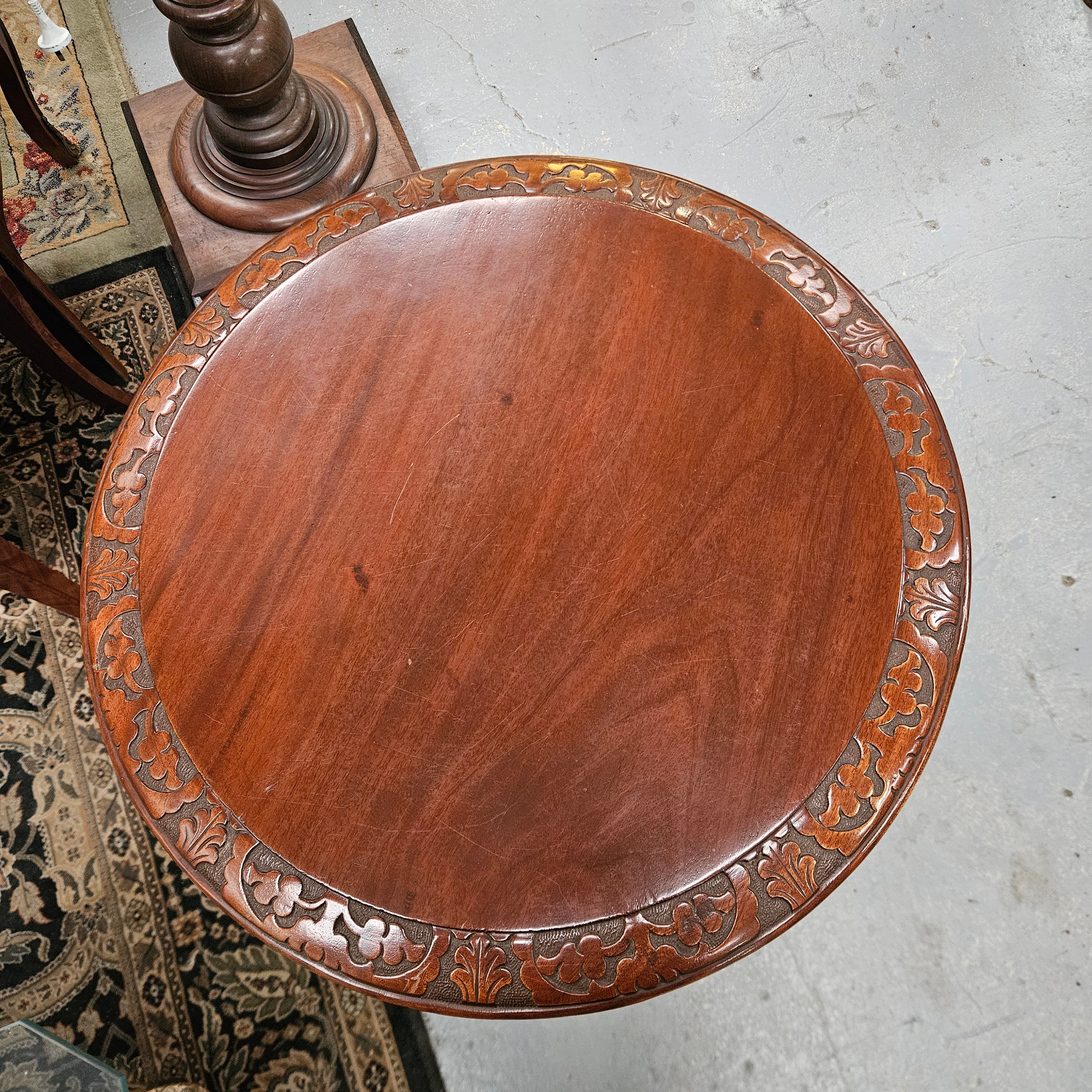Victorian Antique Mahogany Carved Occasional Table | Antique & Vintage | Moonee Ponds Antiques | Australia Wide Delivery