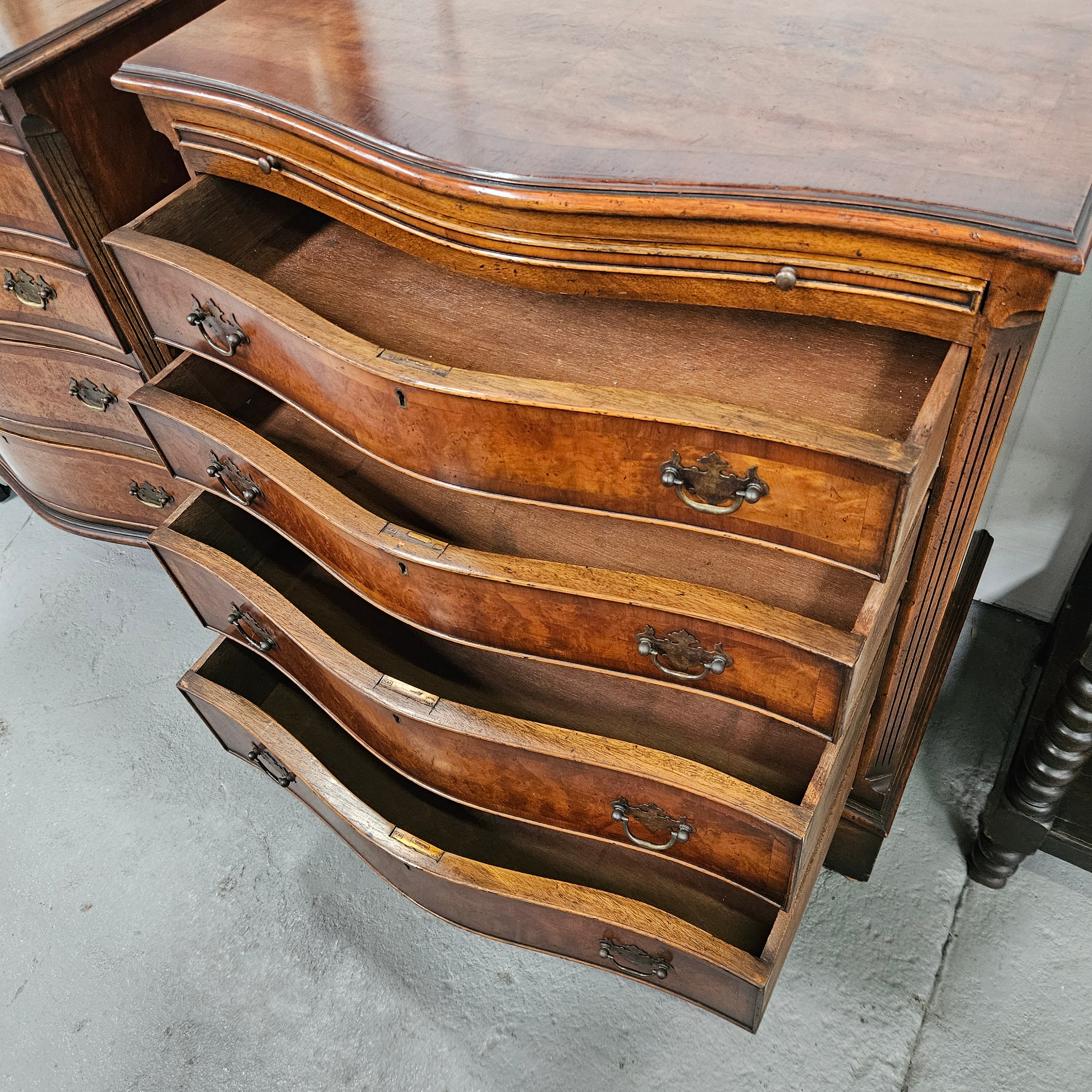 Pair of Georgian Style Chest of Drawers With Four Drawers & a Pull-Out | Antique & Vintage | Moonee Ponds Antiques | Australia Wide Delivery