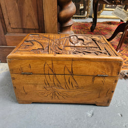 Vintage Chinese Carved Camphorwood Medium Chest | Antique & Vintage | Moonee Ponds Antiques | Australia Wide Delivery