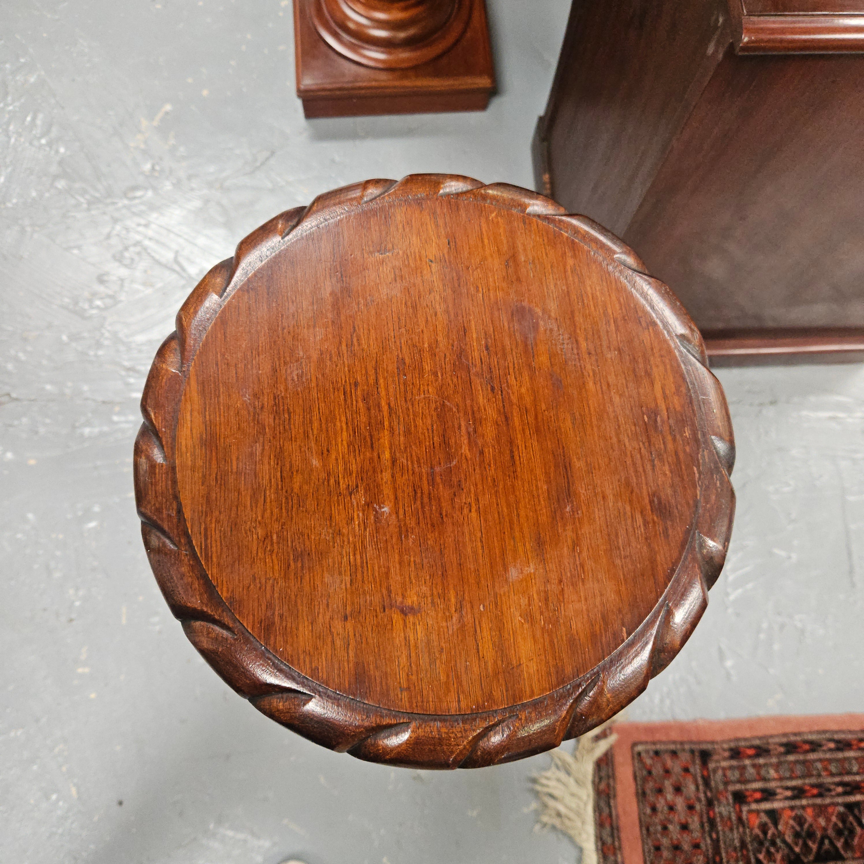 Antique Walnut Wooden Pedestal | Antique & Vintage | Moonee Ponds Antiques | Australia Wide Delivery