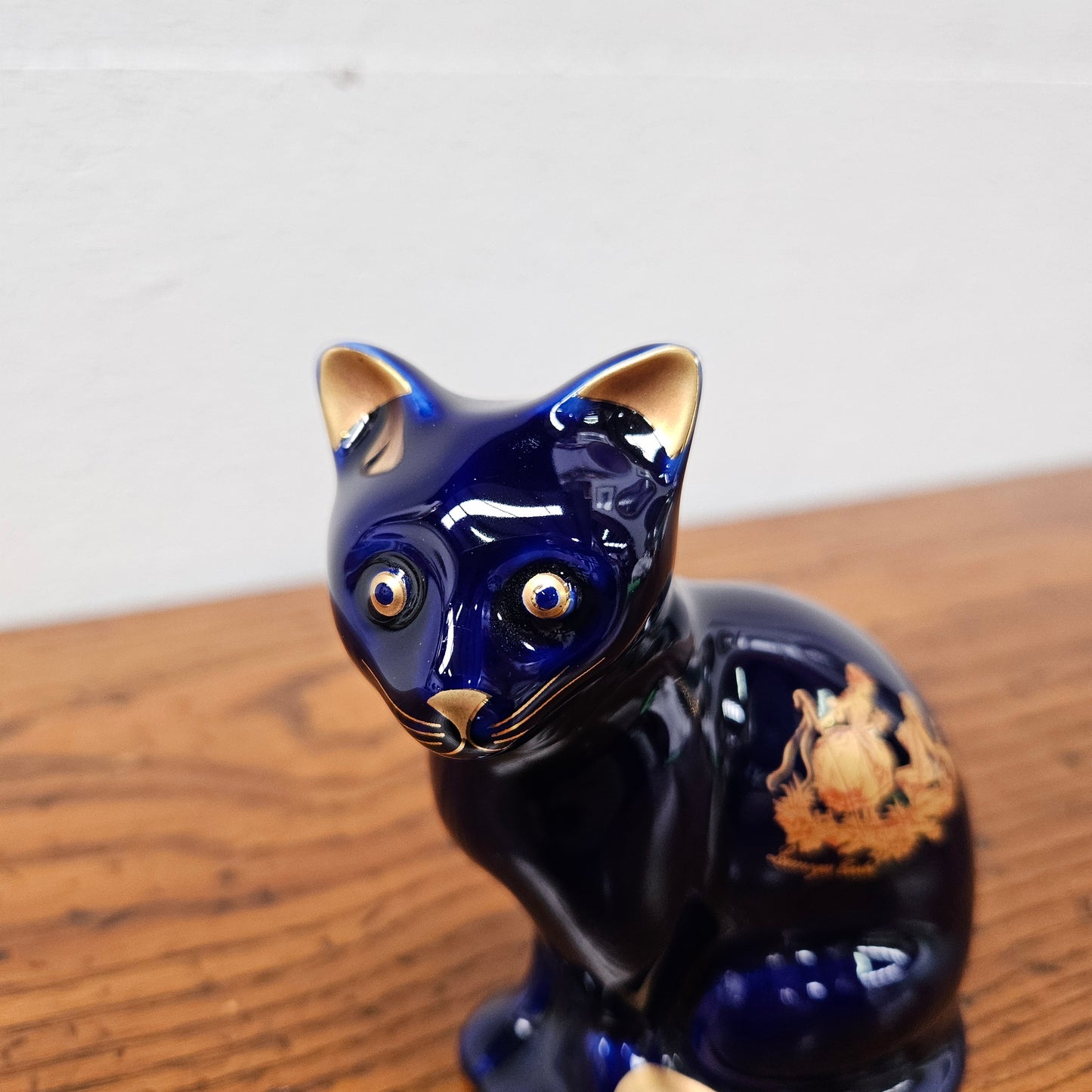 Limoge Cobalt Blue Cat