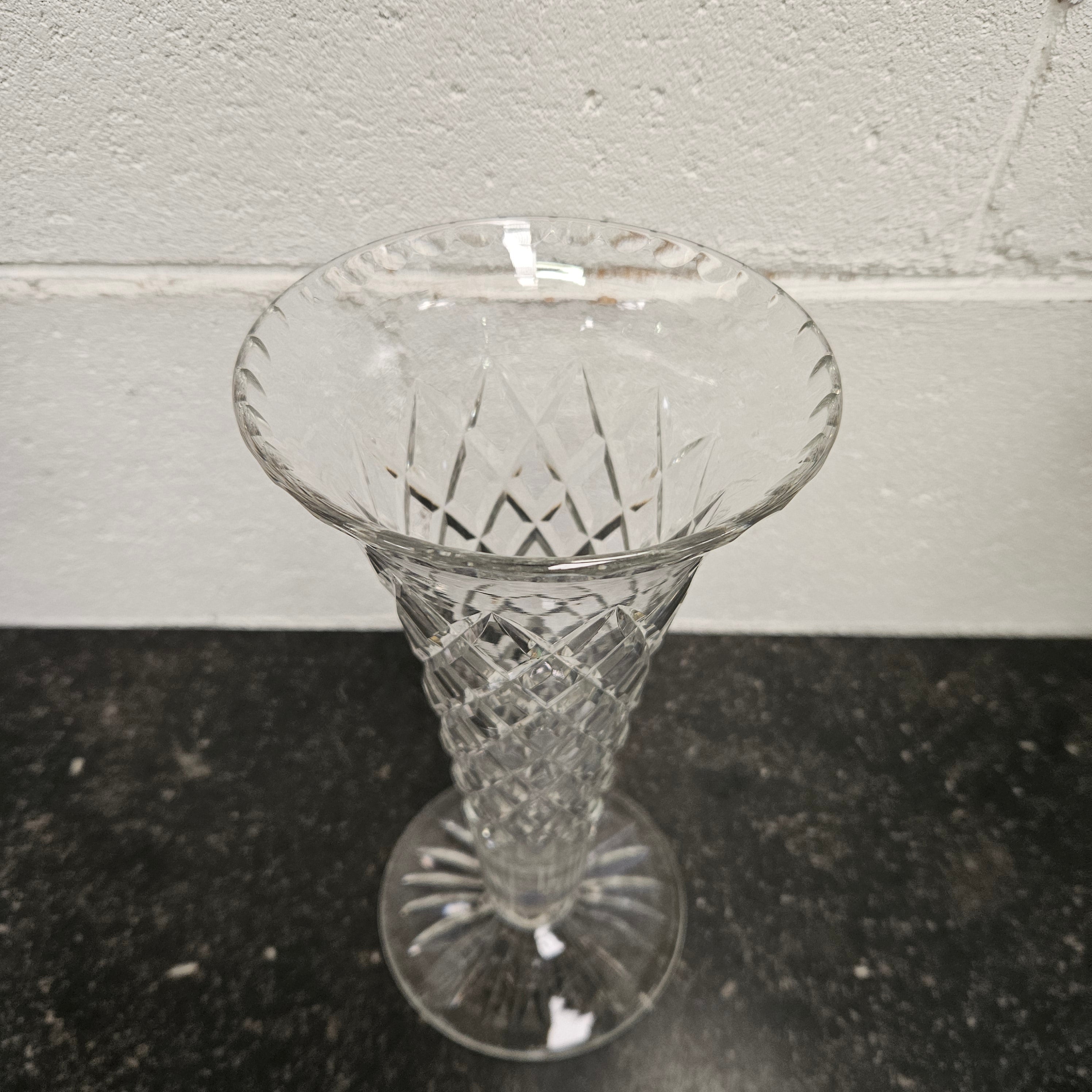 Vintage Crystal Glass Vase With Marble | Antique & Vintage | Moonee Ponds Antiques | Australia Wide Delivery