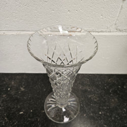 Vintage Crystal Glass Vase With Marble Moonee Ponds Antiques