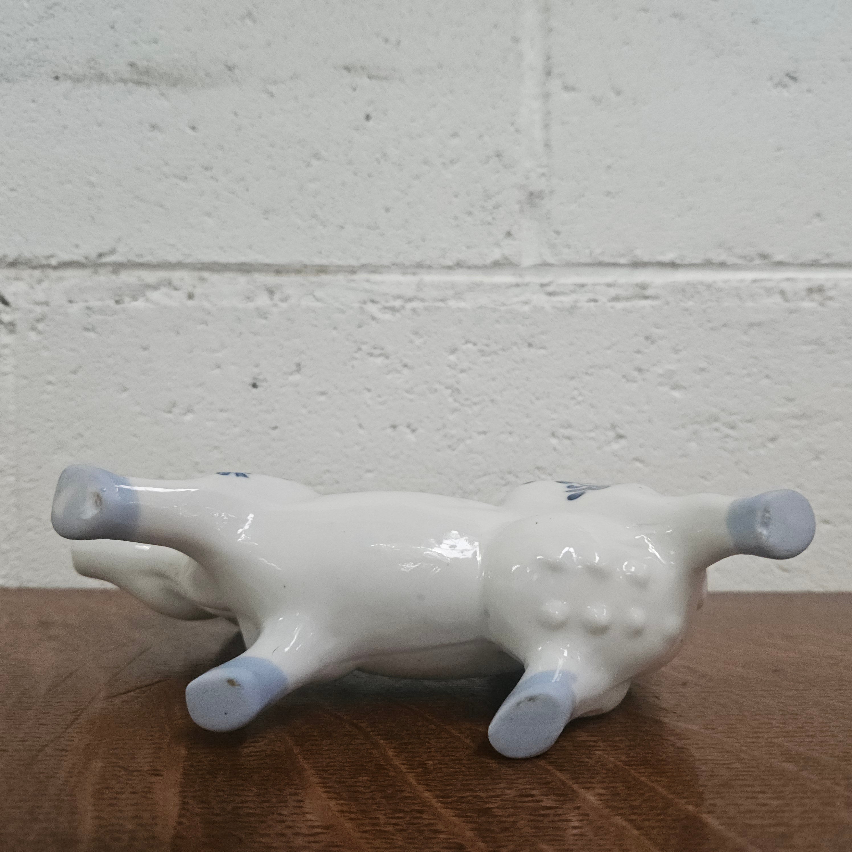 Vintage Blue/White Cow Cream Jug | Antique & Vintage | Moonee Ponds Antiques | Australia Wide Delivery