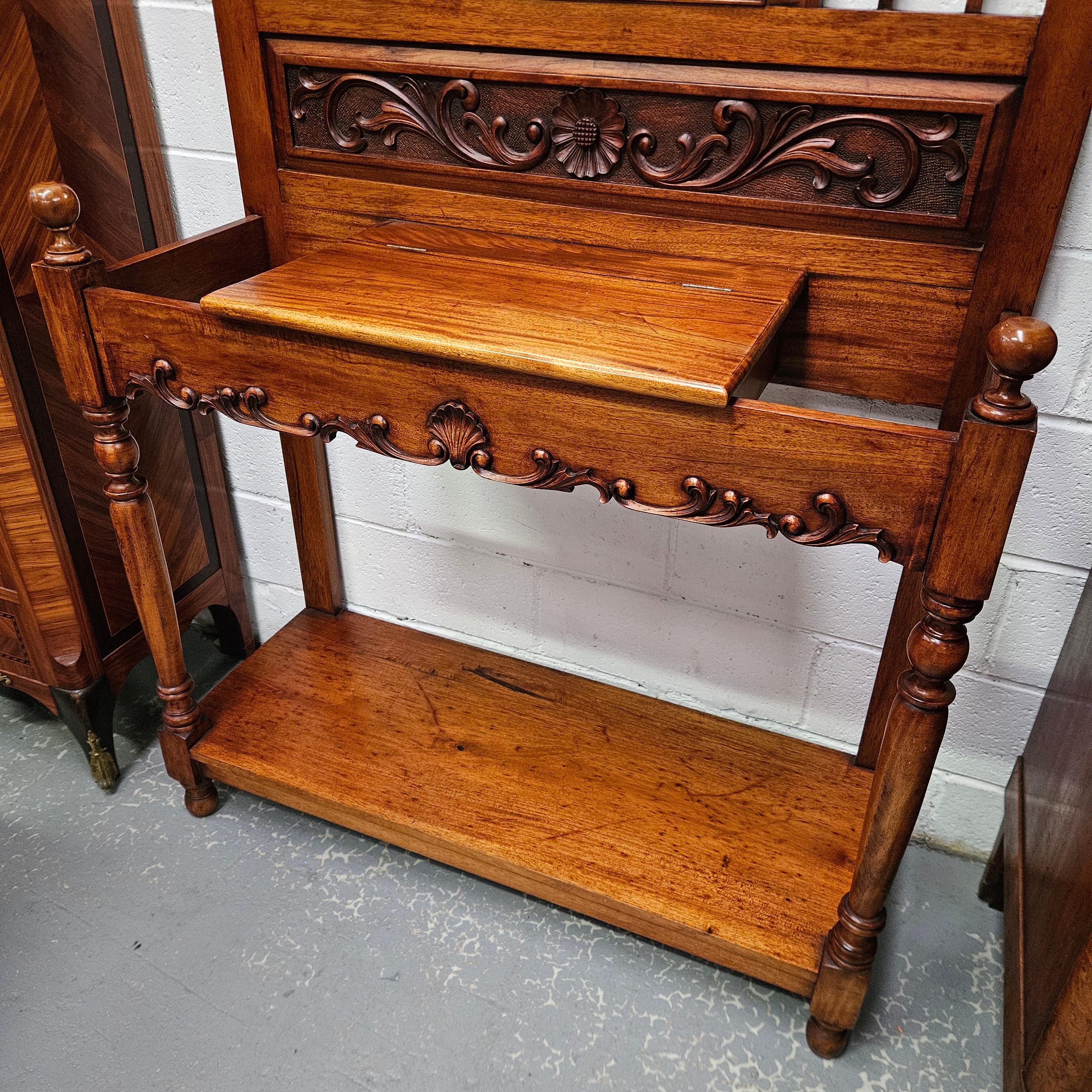 Stunning Edwardian Mahogany Hall Stand | Antique & Vintage | Moonee Ponds Antiques | Australia Wide Delivery