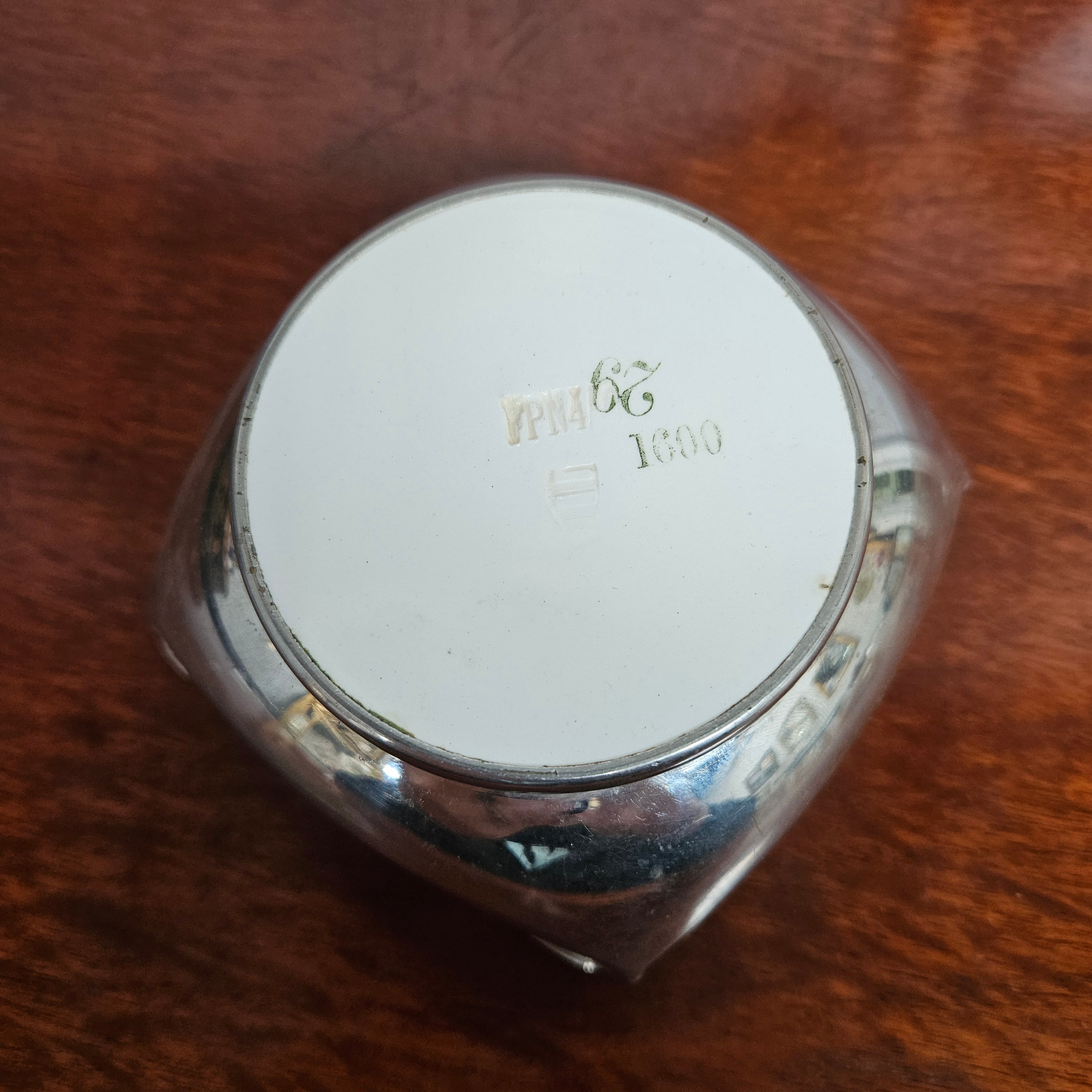 Vintage Art Deco Silver Plate & Ceramic Bon Bon Dish