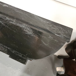 French Louis 16th Style Gilt & Black Marble Top Console Table