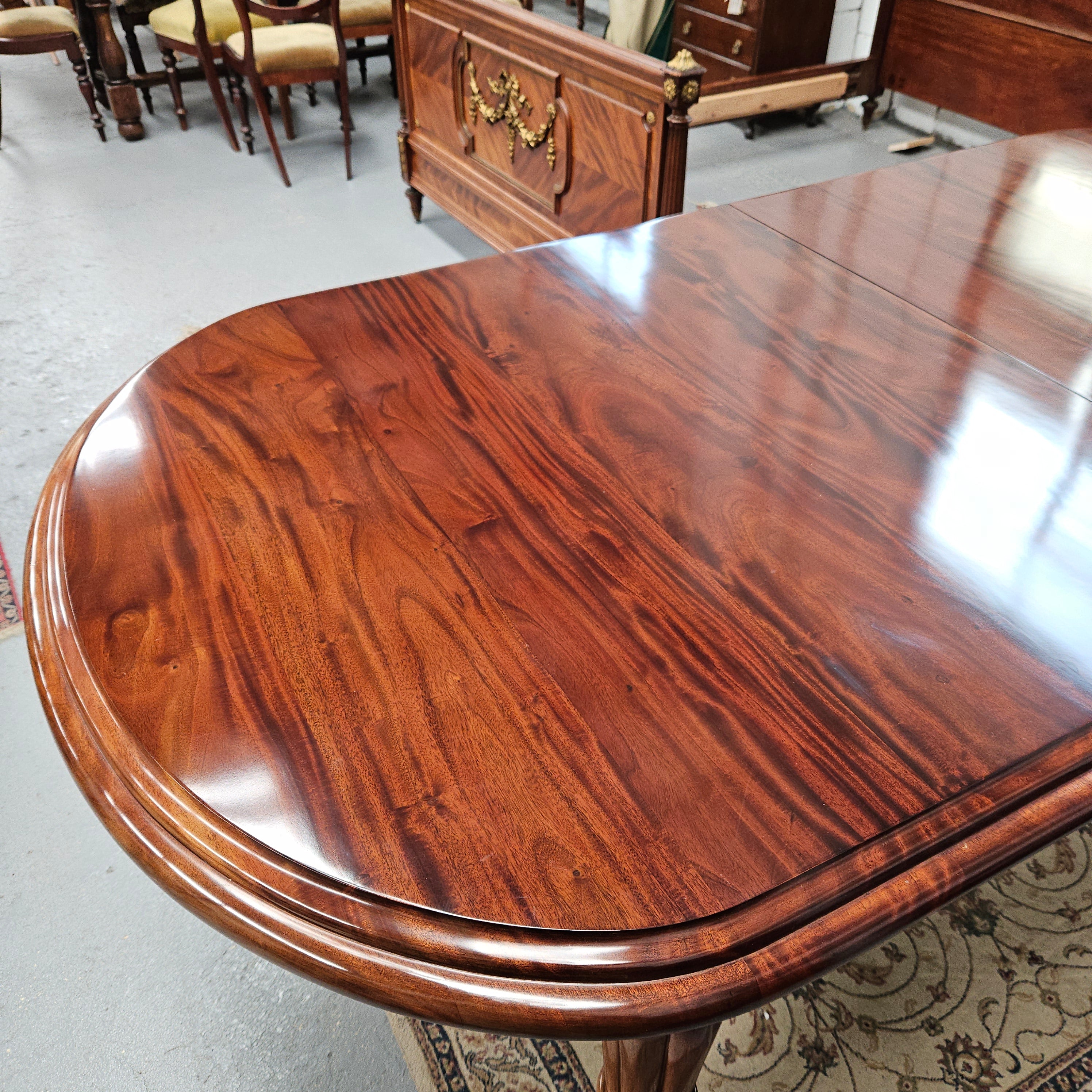 1980's Mahogany Reproduction Extension Table | Antique & Vintage | Moonee Ponds Antiques | Australia Wide Delivery
