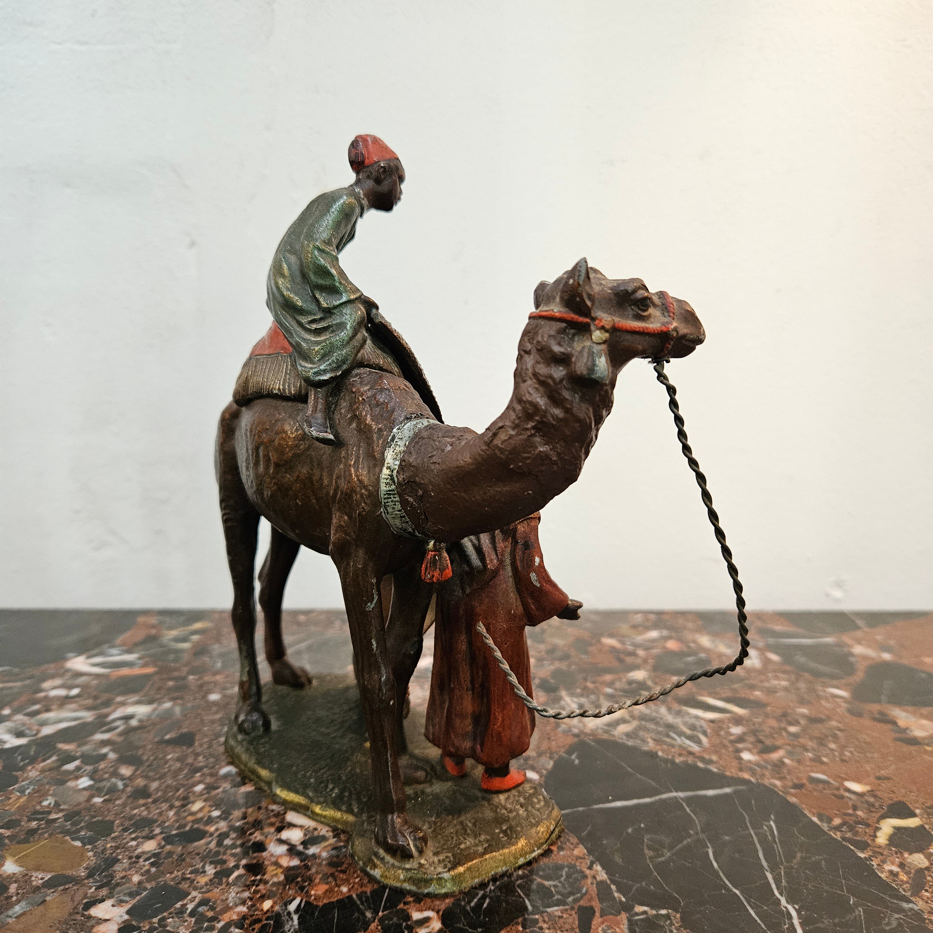 Antique Cold Painted Metal Vienna Figure Group "Carpet Seller" | Antique & Vintage | Moonee Ponds Antiques | Australia Wide Delivery