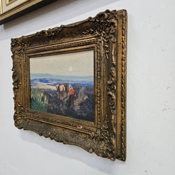 Oil on board by John Banks 'Ploughing the Fields' | Antique & Vintage | Moonee Ponds Antiques | Australia Wide Delivery