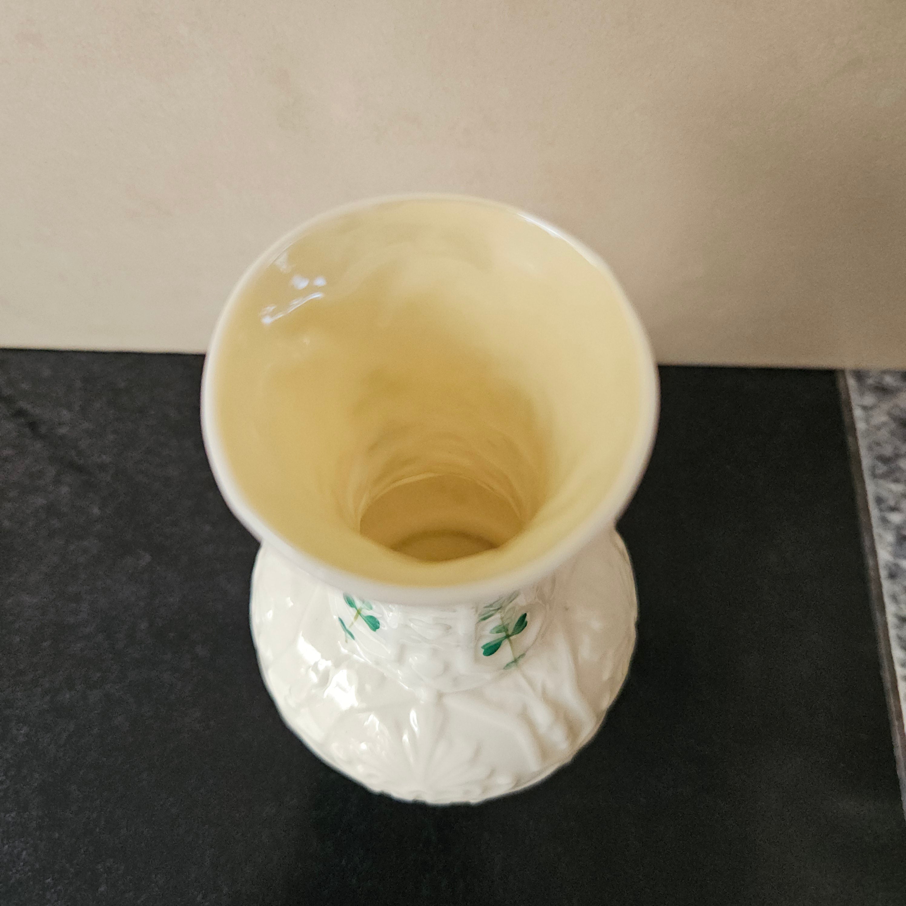 Belleek Shamrock Pattern Small Vase | Antique & Vintage | Moonee Ponds Antiques | Australia Wide Delivery