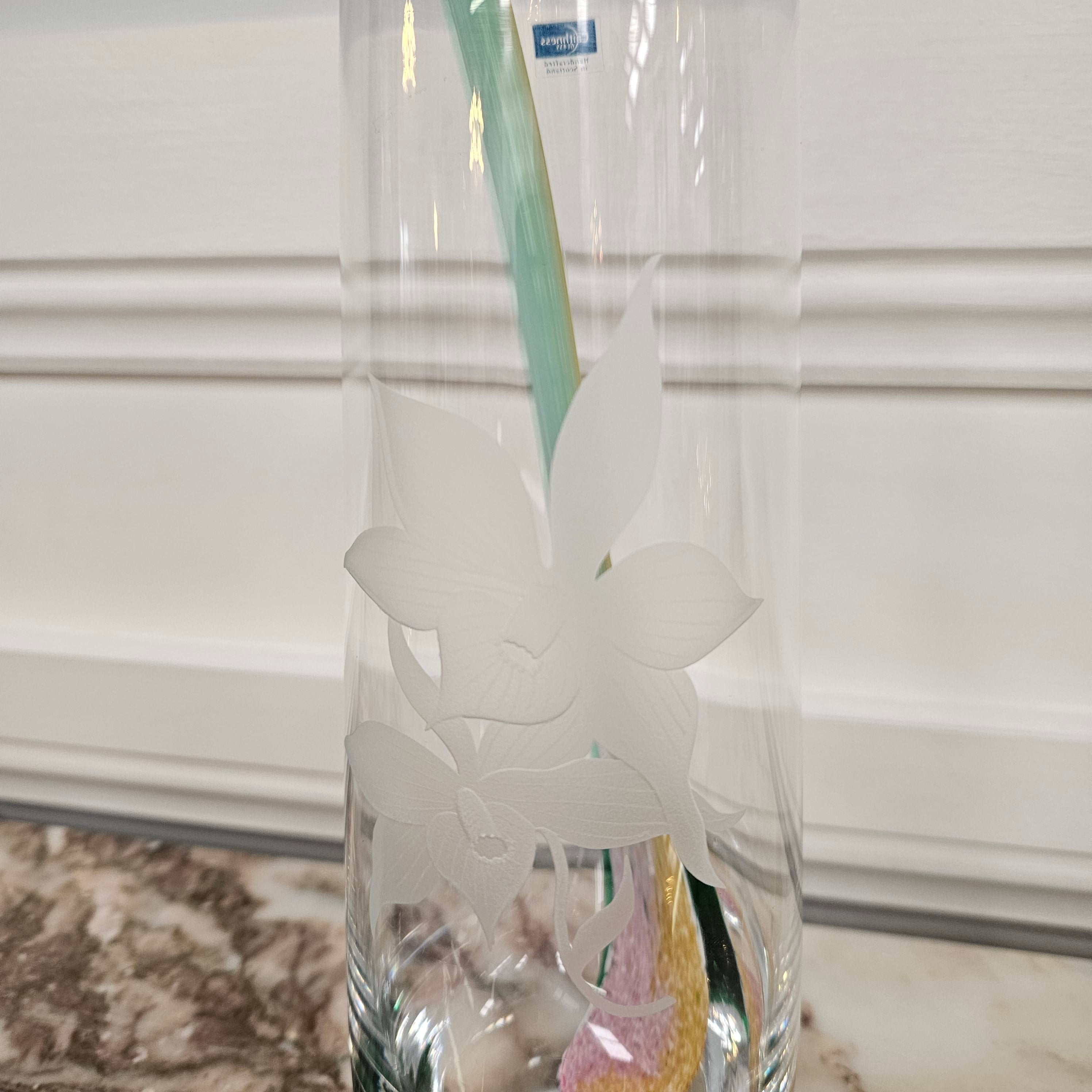 Beautiful Floral Glass Vase | Antique & Vintage | Moonee Ponds Antiques | Australia Wide Delivery