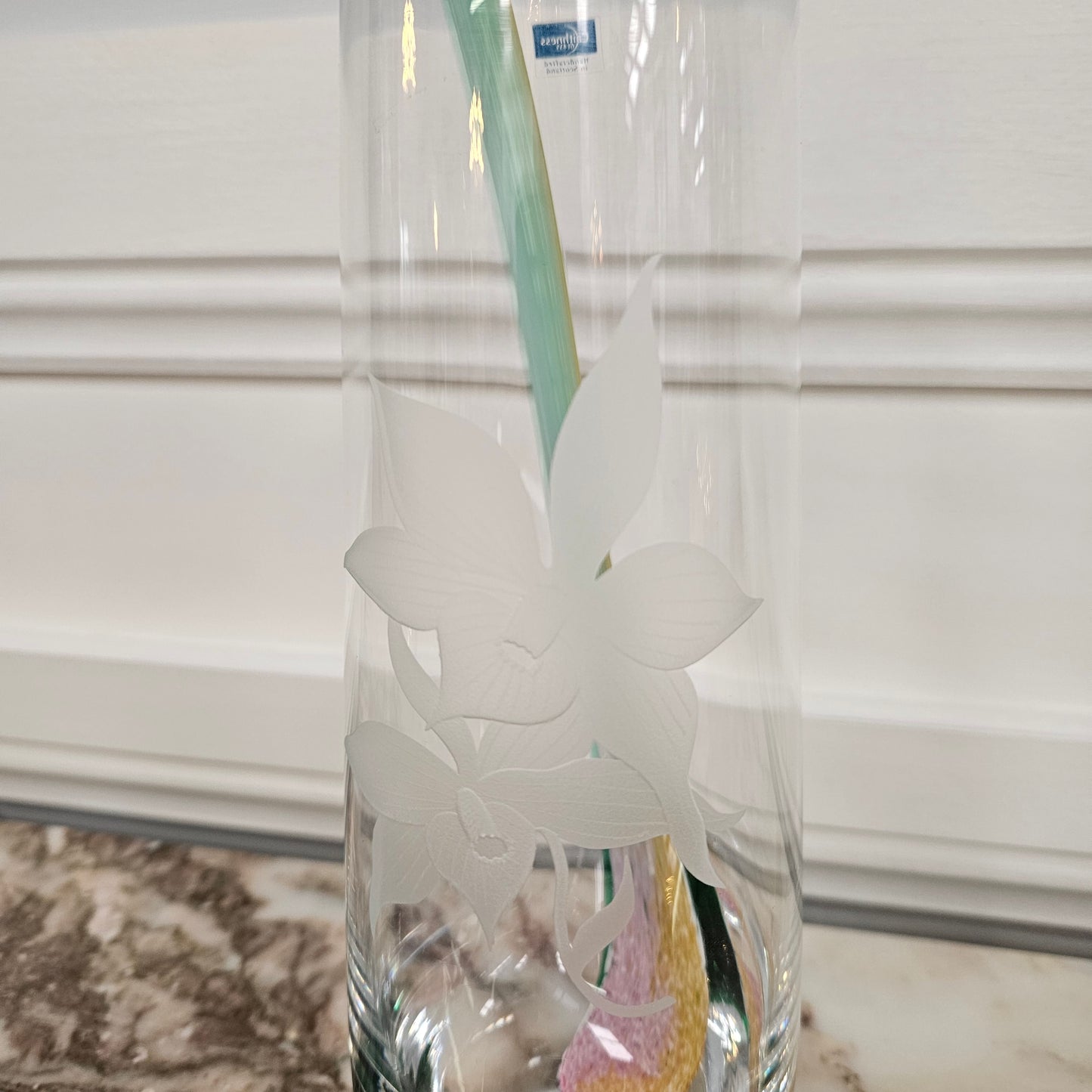 Beautiful Floral Glass Vase