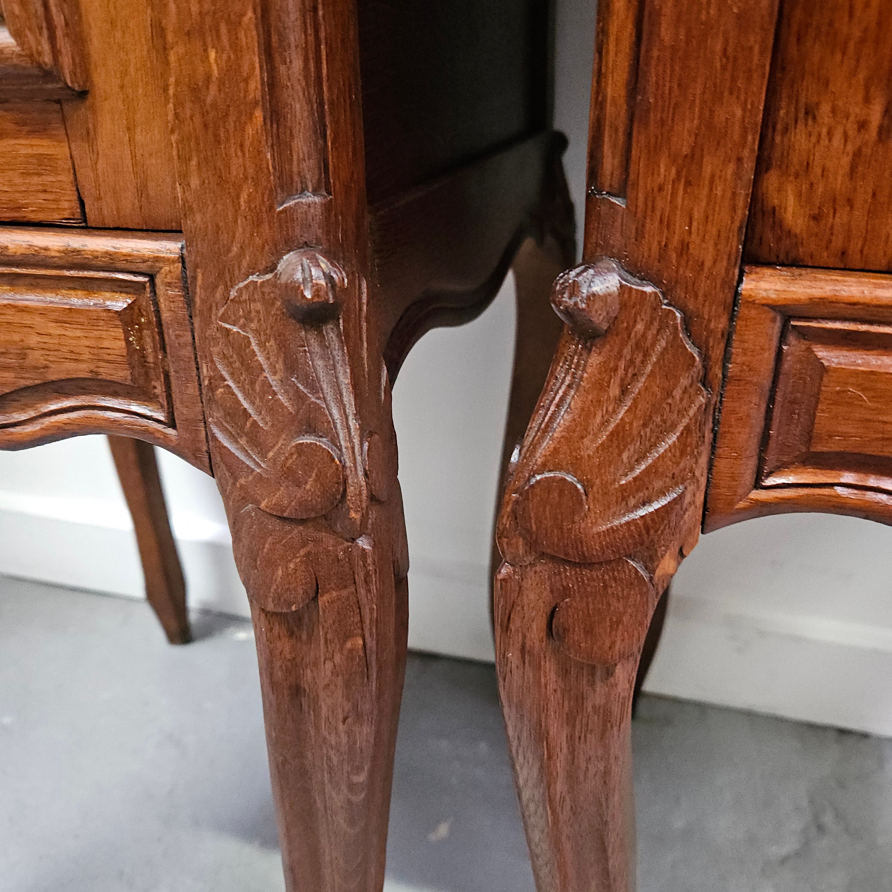 Rare Pair of Antique French Louis XV Style Wooden Top Bedsides | Antique & Vintage | Moonee Ponds Antiques | Australia Wide Delivery