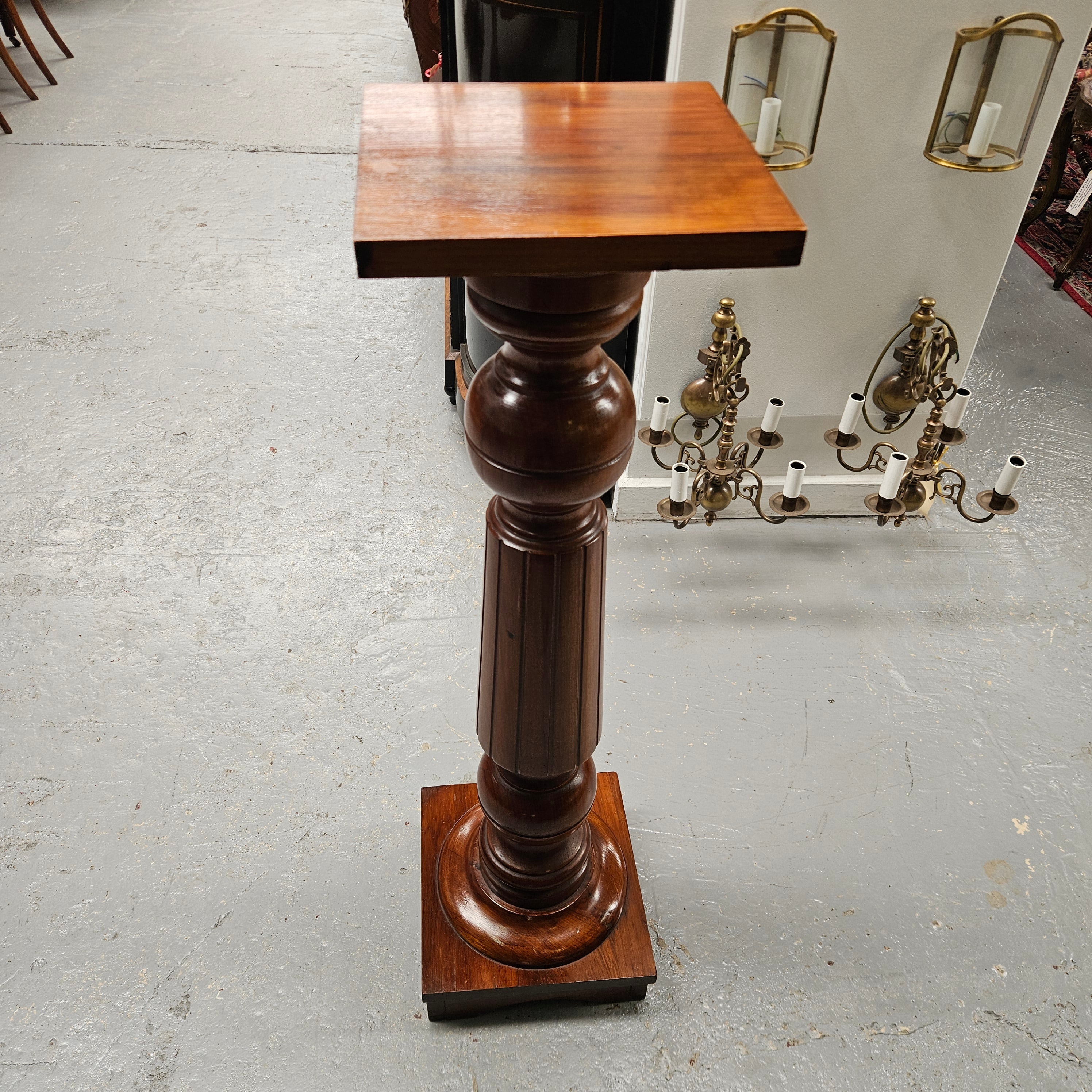 Vintage Mahogany Pedestal | Antique & Vintage | Moonee Ponds Antiques | Australia Wide