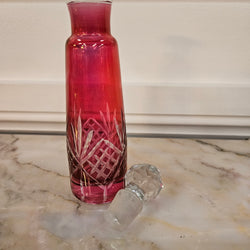 Pink Flash Glass Scent Bottle With Stopper | Antique & Vintage | Moonee Ponds Antiques | Australia Wide Delivery