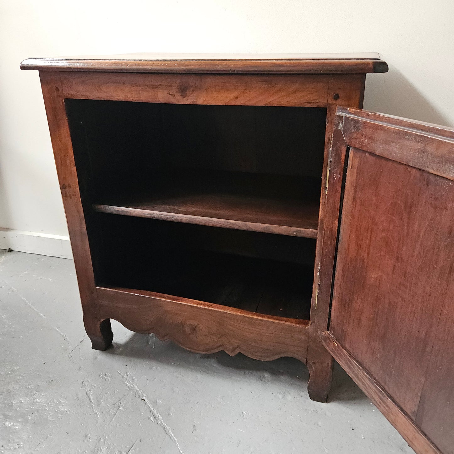 Early 19th Century French Walnut Antique One Door Side Cabinet