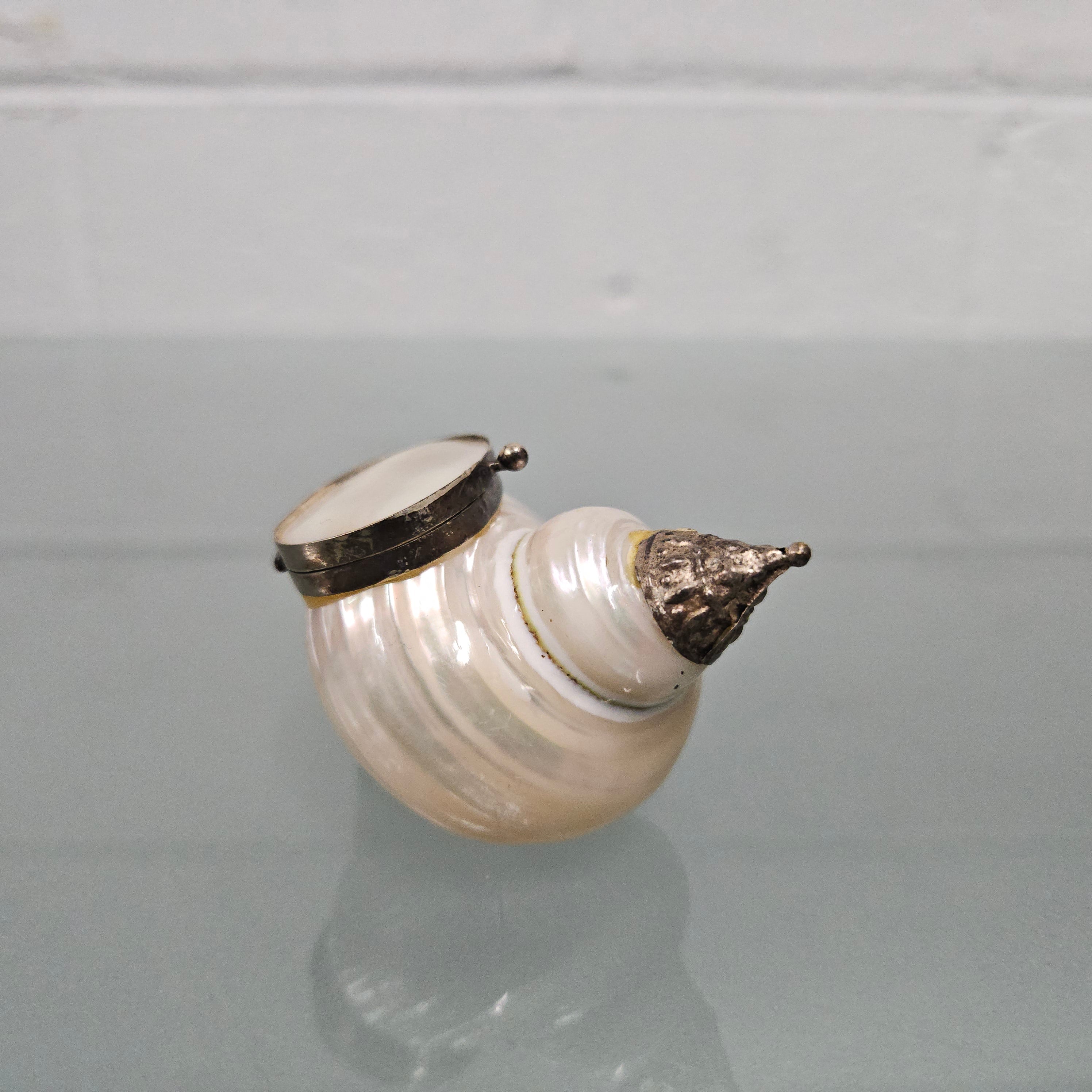 Novelty Silver & Mother Of Pearl Snuff Box | Antique & Vintage | Moonee Ponds Antiques | Australia Wide Delivery