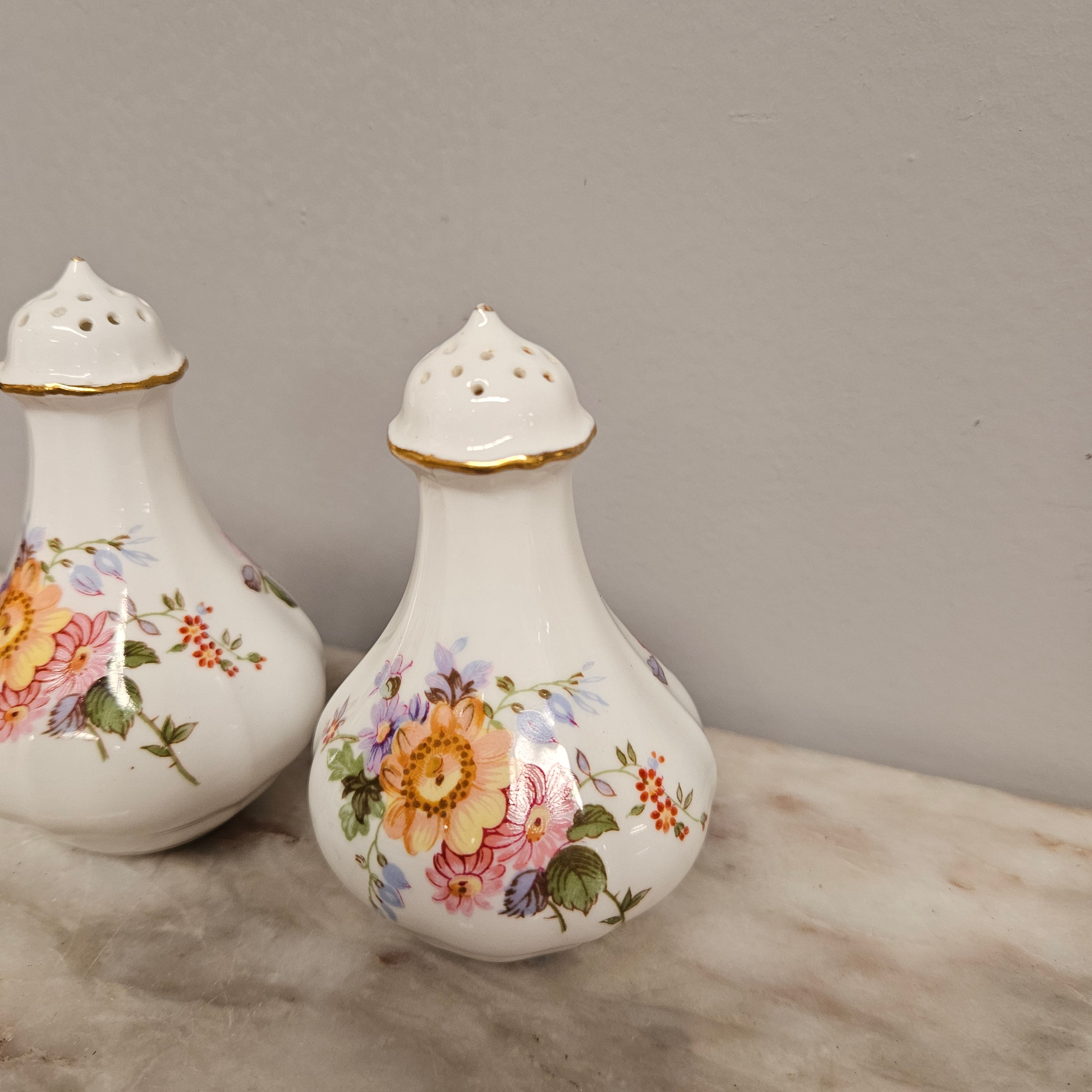 Vintage Royal Crown Derby Salt & Pepper Shakers | Antique & Vintage | Moonee Ponds Antiques | Australia Wide Delivery