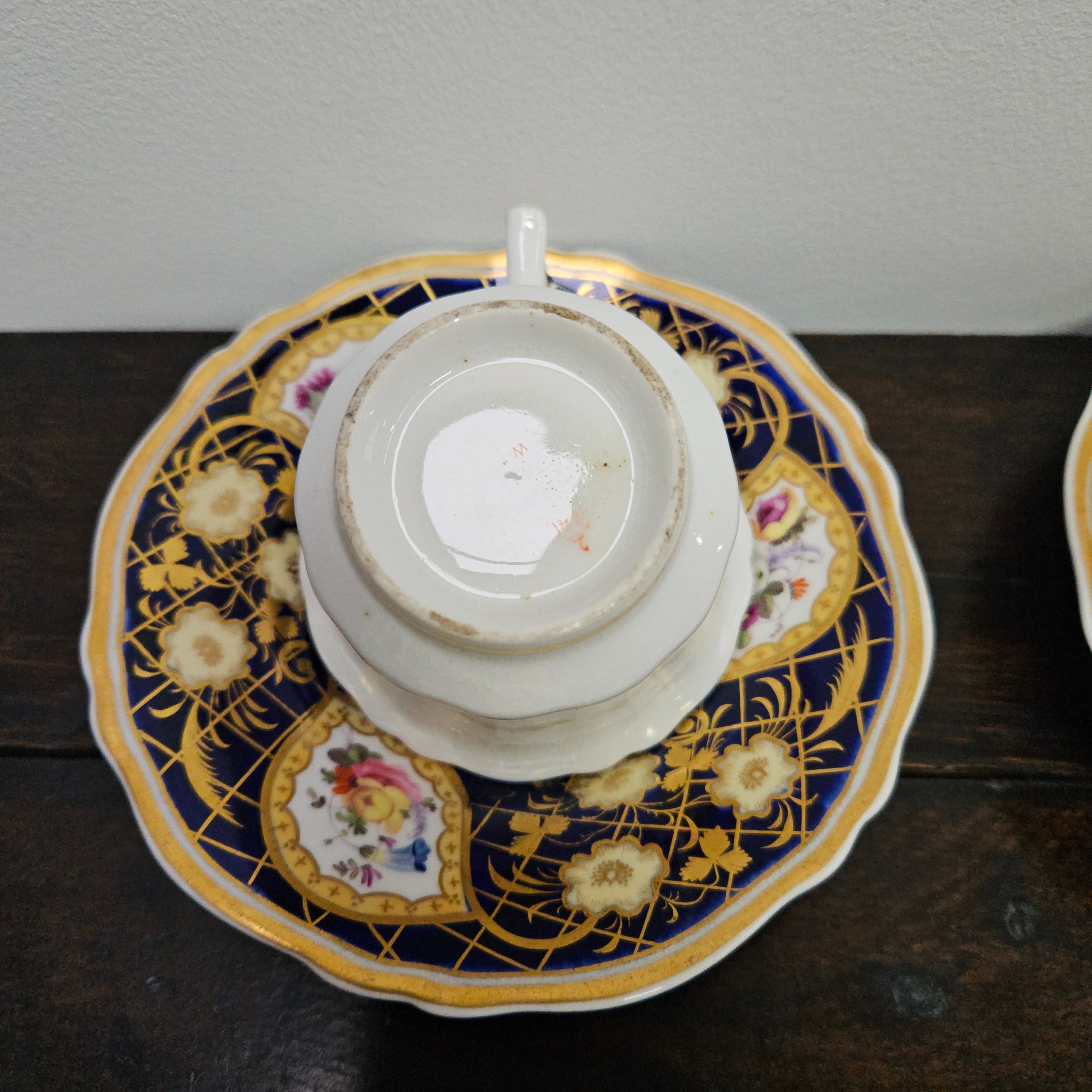 Ridgway Regency Period 6 Hand Painted & Gilded Cups & Saucers | Antique & Vintage | Moonee Ponds Antiques | Australia Wide Delivery