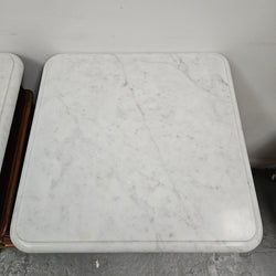 Pair of French Walnut Louis XV Style Marble Top Bedside Cabinets | Antique & Vintage | Moonee Ponds Antiques | Australia Wide Delivery