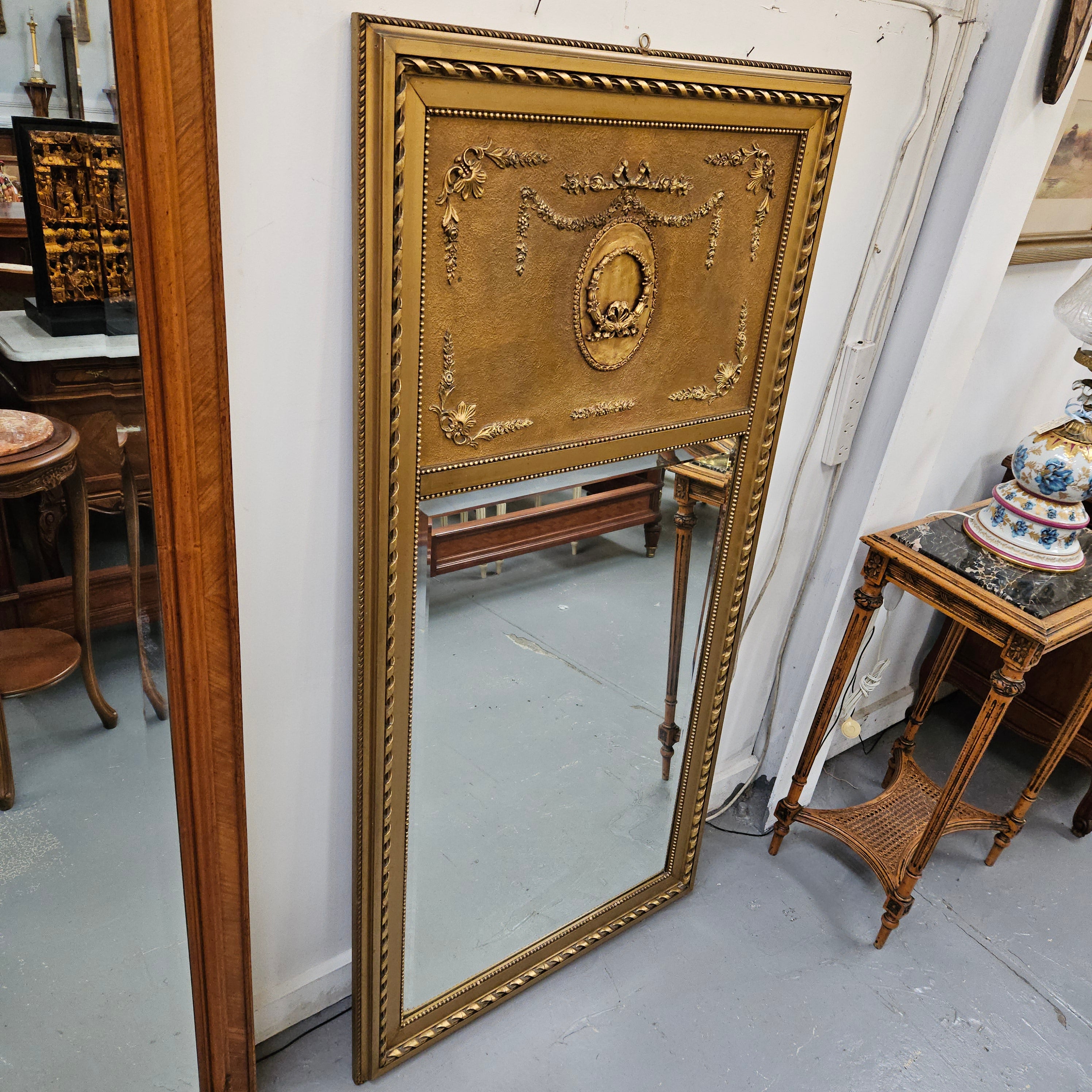 19th Century Louis XVI Style Trumeau Mirror | Antique & Vintage | Moonee Ponds Antiques | Australia Wide Delivery