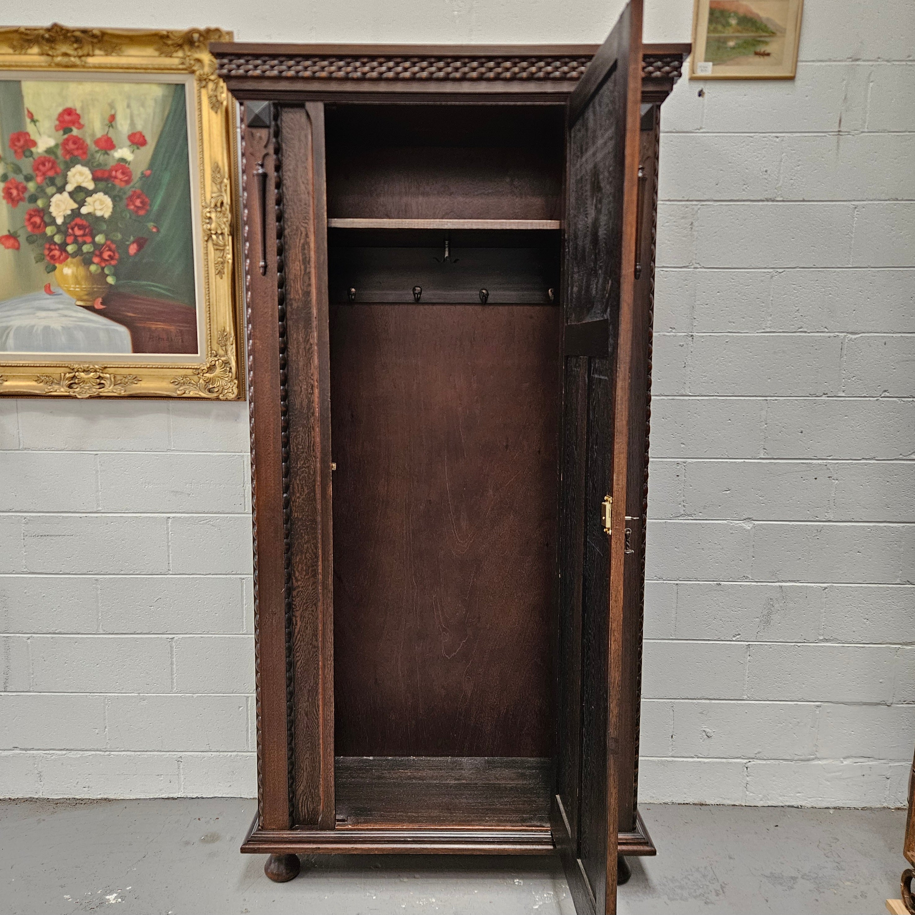 Vintage Tudor Oak Hall Cupboard | Antique & Vintage | Moonee Ponds Antiques | Australia Wide