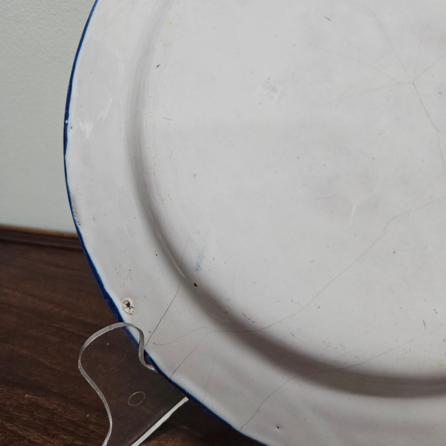 Large 19th Century French Majolica Hand Painted Plate