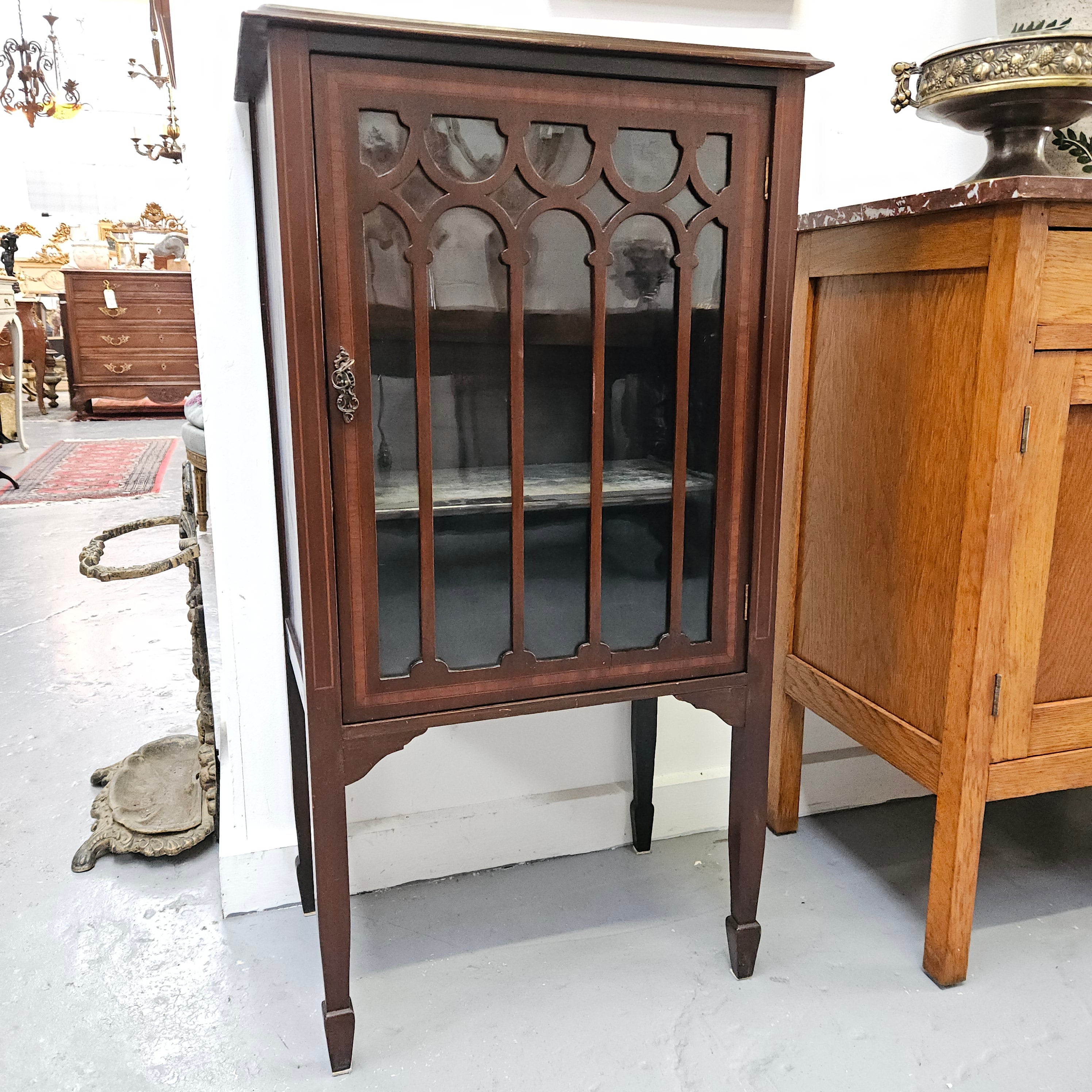 Petite Inlaid Edwardian Display Cabinet | Antique & Vintage | Moonee Ponds Antiques | Australia Wide Delivery