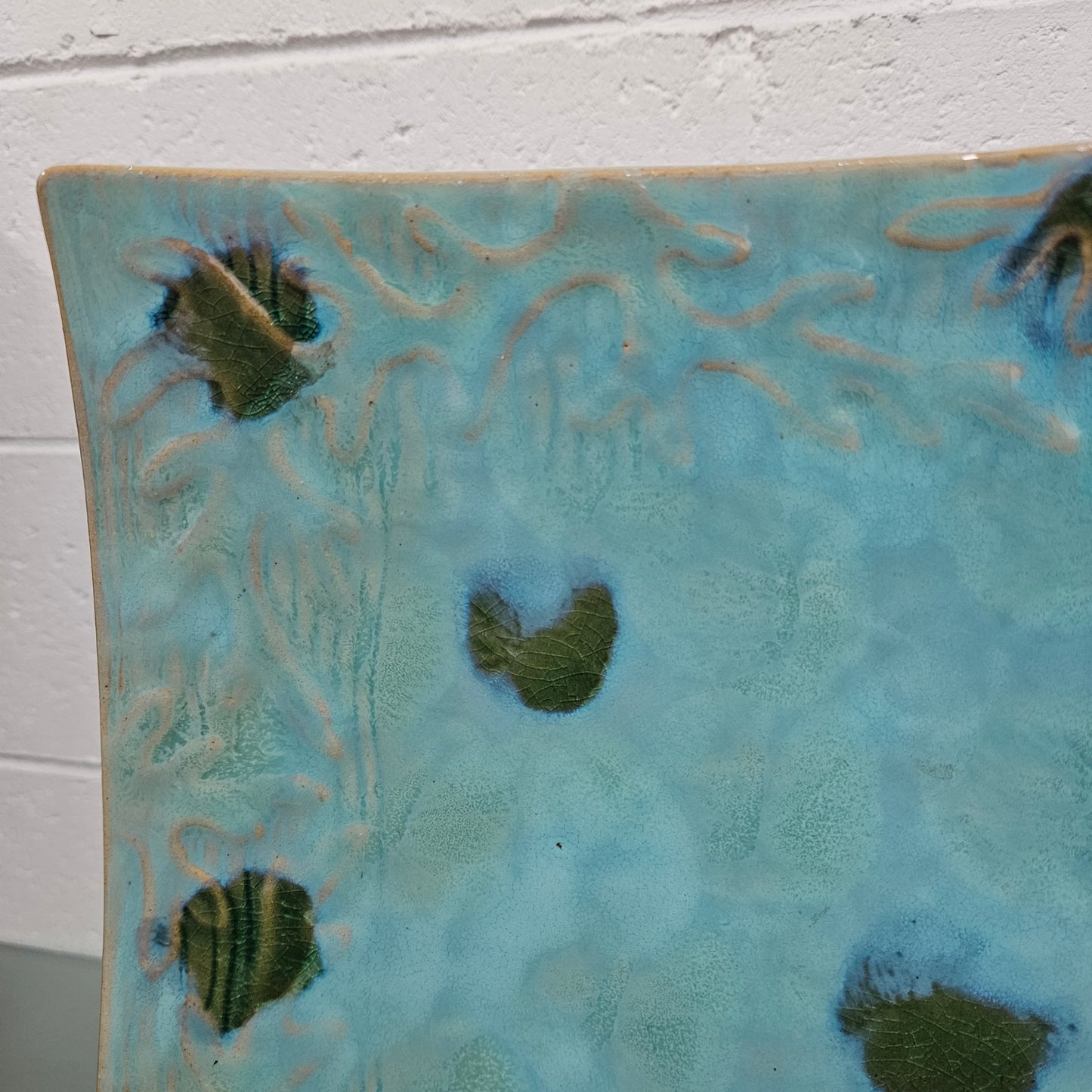 Decorative Hand Painted Pottery Dish