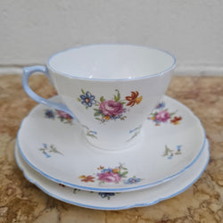 Shelley "Rose" Floral and Bluebell"Trio 2326 | Antique & Vintage | Moonee Ponds Antiques | Australia Wide Delivery