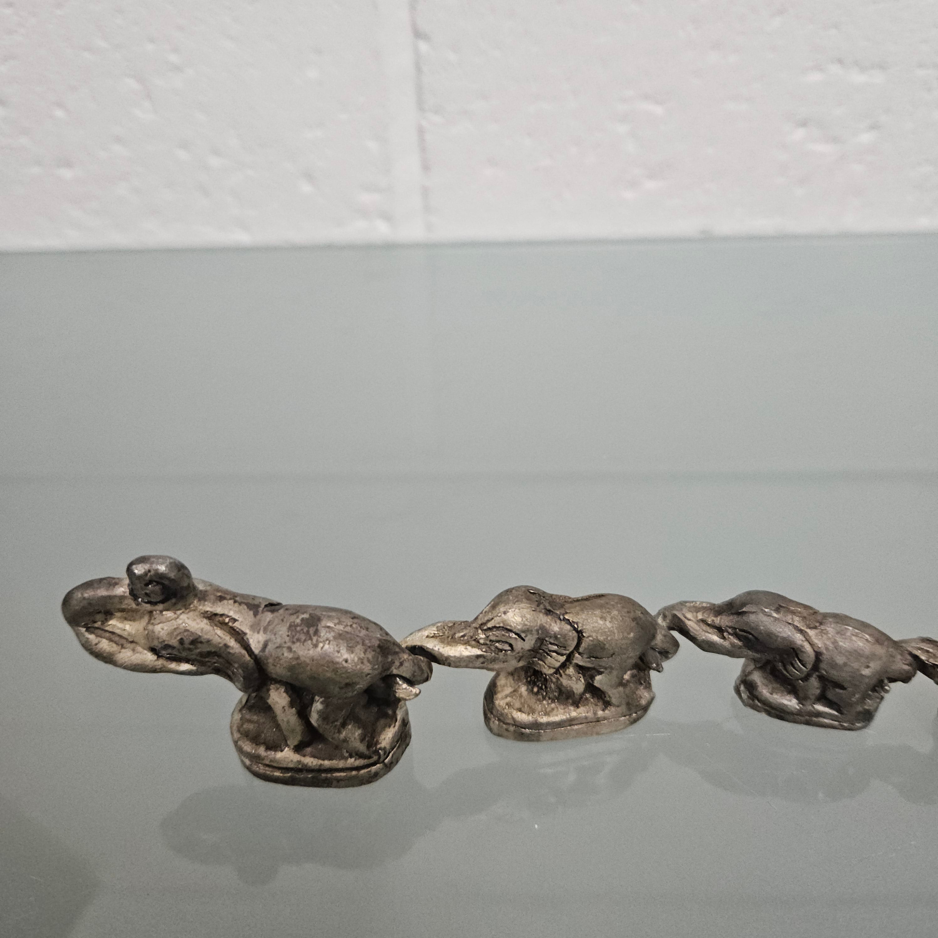 Silvered Bronze Elephant Herd | Antique & Vintage | Moonee Ponds Antiques | Australia Wide Delivery