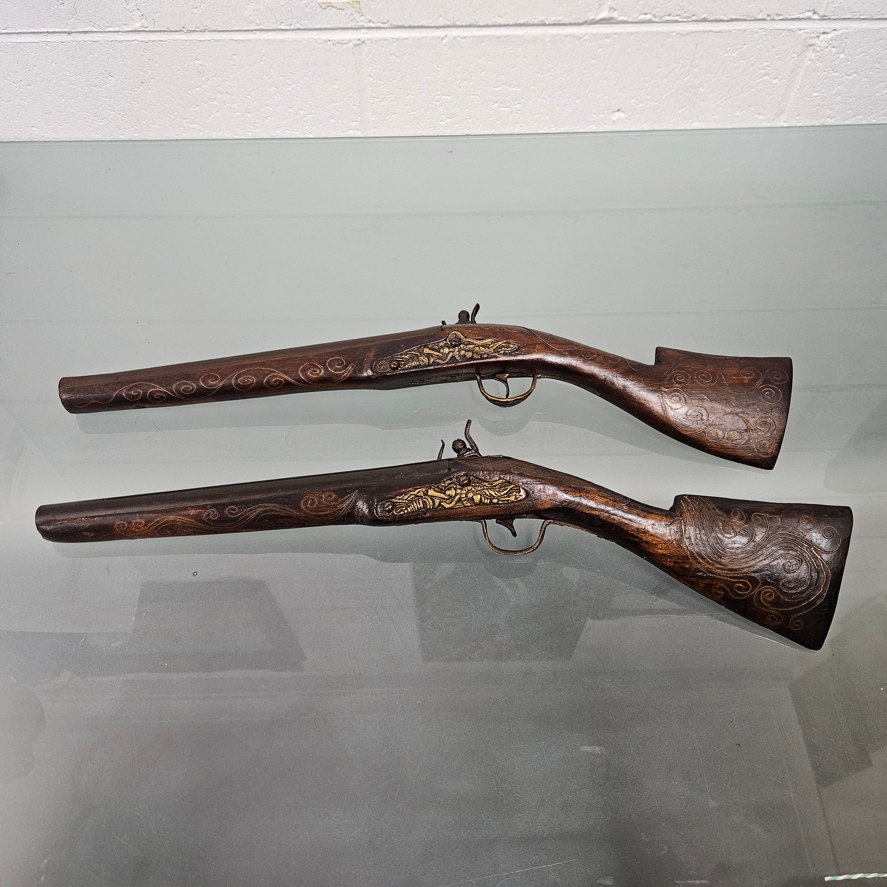 Pair Antique Blunderbuss Percussion Cap Style Pistols | Antique & Vintage | Moonee Ponds Antiques | Australia Wide Delivery