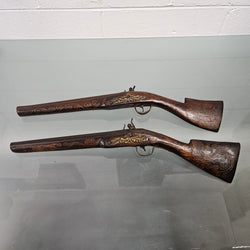 Pair Antique Blunderbuss Percussion Cap Style Pistols | Antique & Vintage | Moonee Ponds Antiques | Australia Wide Delivery