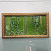 Pair Rare Edwardian Framed Tiles King Georg V & Queen Mary | Antique & Vintage | Moonee Ponds Antiques | Australia Wide Delivery