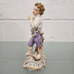 Frankenthal Hard Paste Boy Figurine | Antique & Vintage | Moonee Ponds Antiques | Australia Wide Delivery