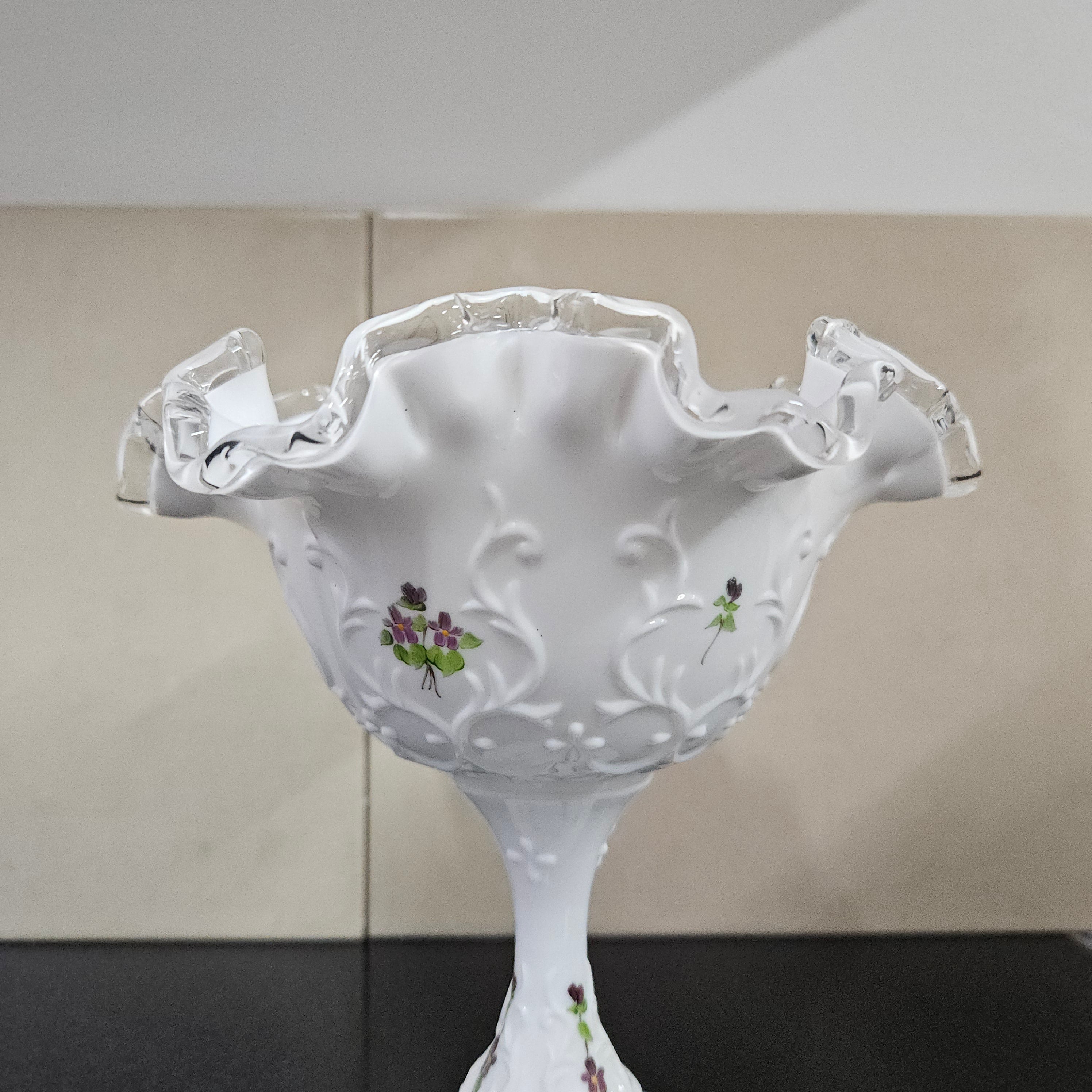 Fenton Hand Painted & Signed Comport | Antique & Vintage | Moonee Ponds Antiques | Australia Wide Delivery