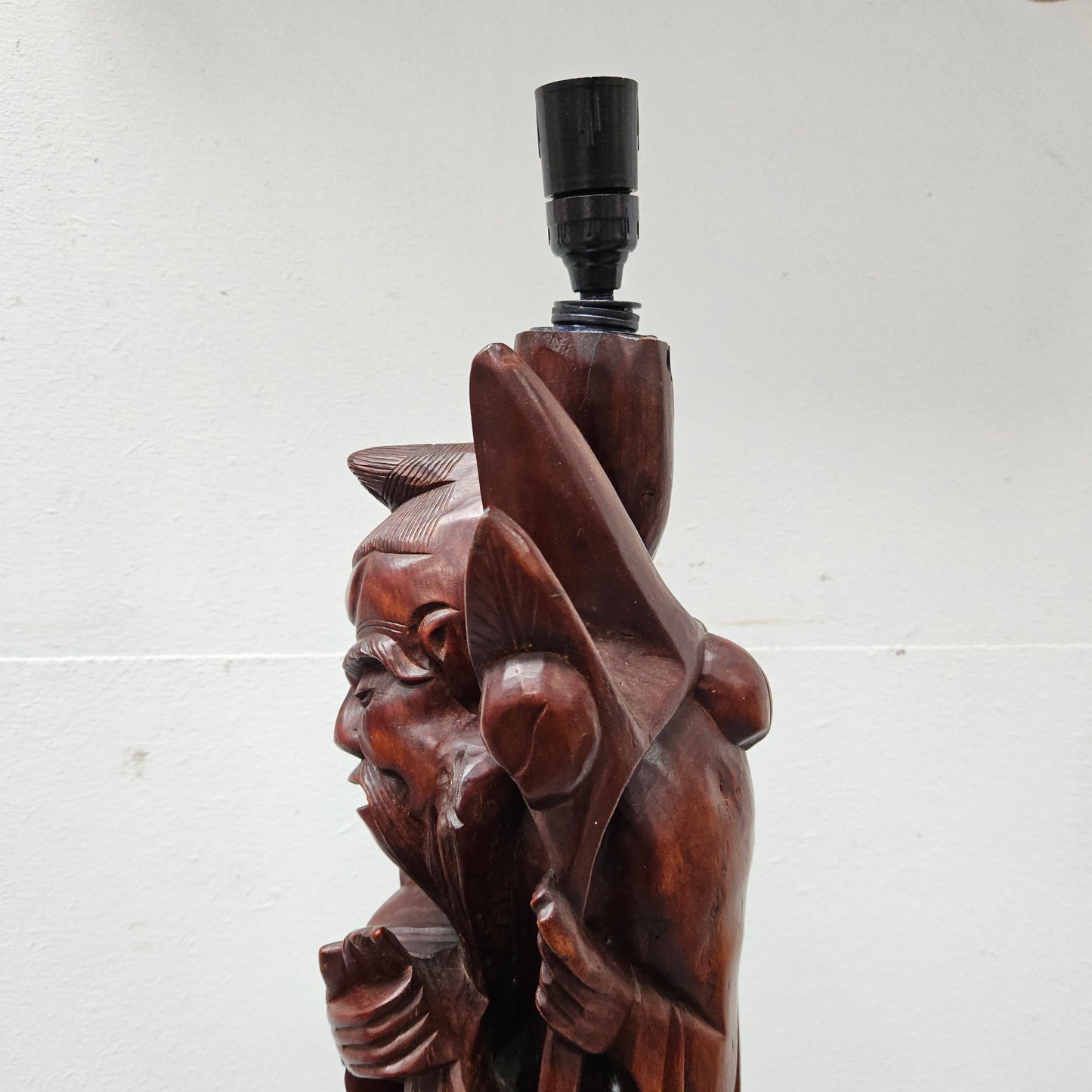 Hand Carved Rosewood Lamp Base