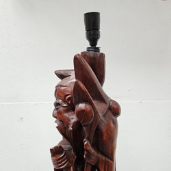 Hand Carved Rosewood Lamp Base | Antique & Vintage | Moonee Ponds Antiques | Australia Wide Delivery