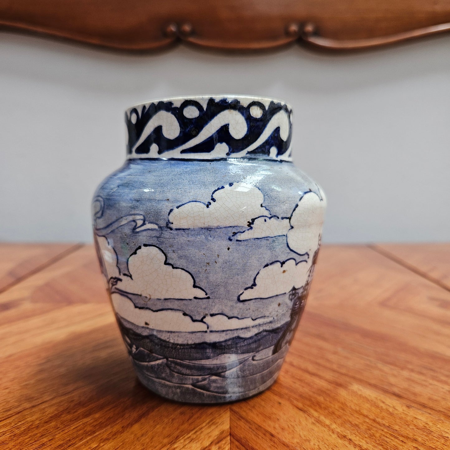 Rare Australian Pottery "Martin Moroney Brisbane" Hand Painted Vase