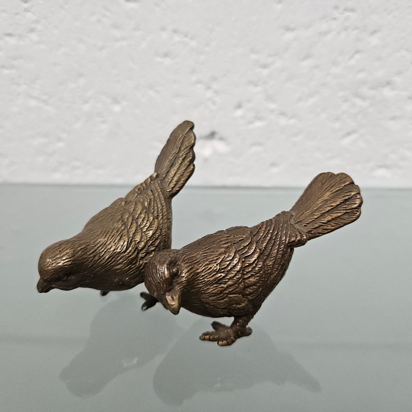 Antique Pair of Bronze Birds