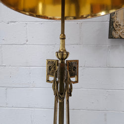 Napolean Style Gilt Standard Lamp & Shade | Antique & Vintage | Moonee Ponds Antiques | Australia Wide Delivery