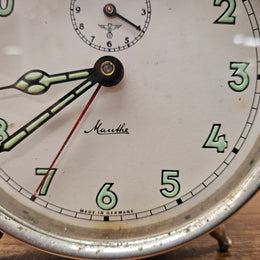 Vintage Mauthe German Alarm Clock