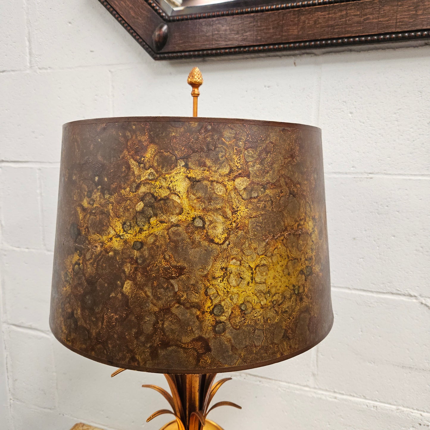 Vintage Designer Gilt Brass Table Lamp By Maison Charles for Boulanger